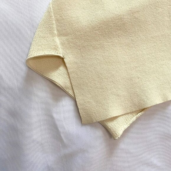 UCHUU MONTREAL CREAM SLEEVELESS SLOUCHY LONG THIN KNIT OPEN CARDIGAN VEST - S/M - Picture 8 of 9